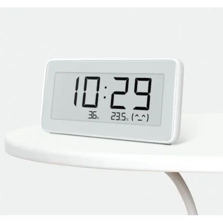 Xiaomi Reloj Monitor de Temperatura y Humedad BHR5435GL - Reloj Inteligente con Pantalla de Tinta Electrónica, Sensor Suizo Sensirion, Bluetooth, Compatible con Mi Home